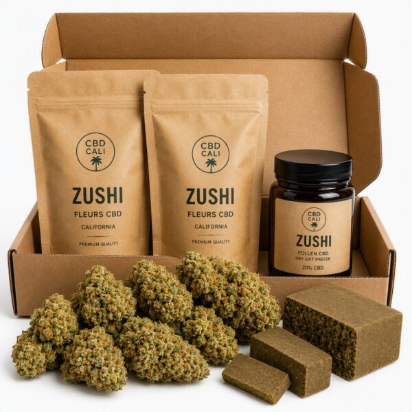 pack découverte ZUSHI fleur et résine CBD Cali