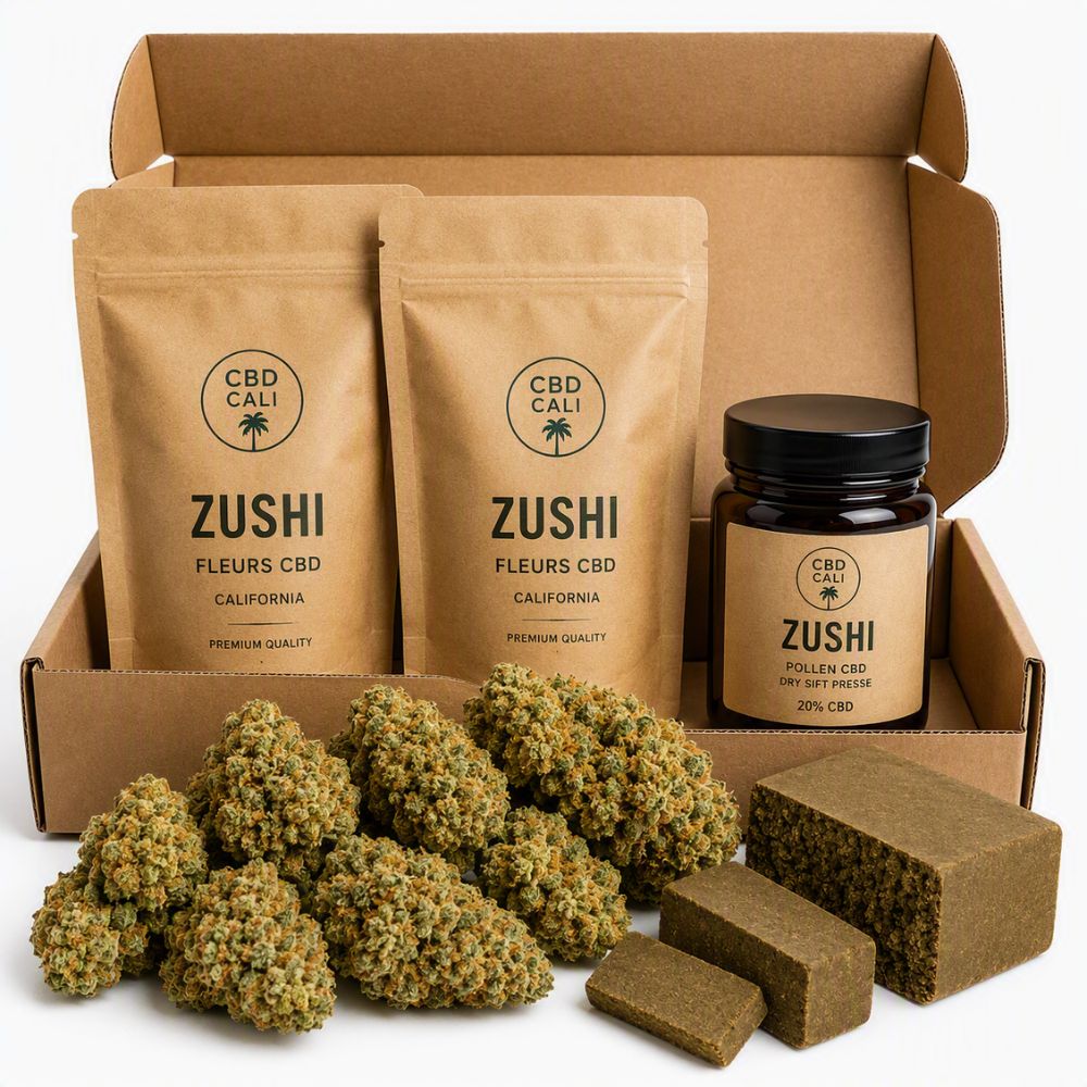 pack découverte ZUSHI fleur et résine CBD Cali