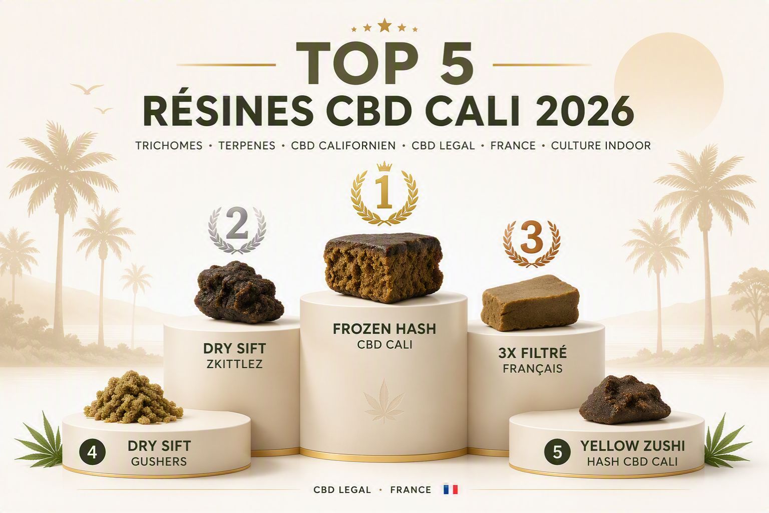TOP 5 Résines CBD Cali